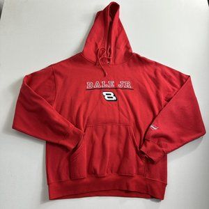 Dale Jr #8 Sweater Men's Size L Nascar Racing Winners Circle Hoodie Pullover Red